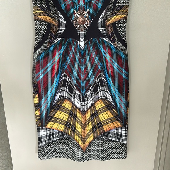 Clover Canyon Sleeveless Neoprene Bodycon Print Dress, Size M - Picture 3 of 8